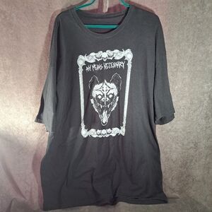 Any Means Necessary Grinning Hyena Graphic Logo Tee Special Tarot Edition VG 3XL
